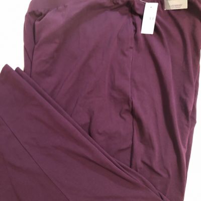 NEW Catherines Suprema Collection Plum Purple Pants Sz 4X Plus Stretch NWT